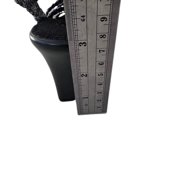 Steve Madden Torrist Woven Wedge Sandal, Blue/White, Size US 8.5. In box new - Picture 5 of 11